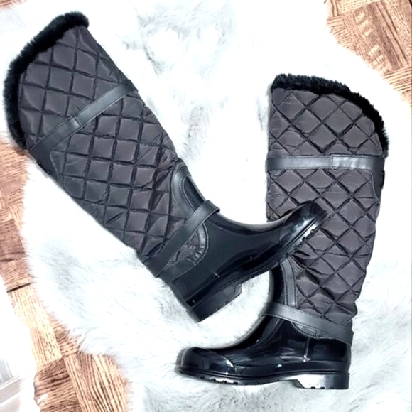 KORS Michael Kors Shoes - New Michael Kors Quilted Shearling Winter Belted Riding Fulton Boots